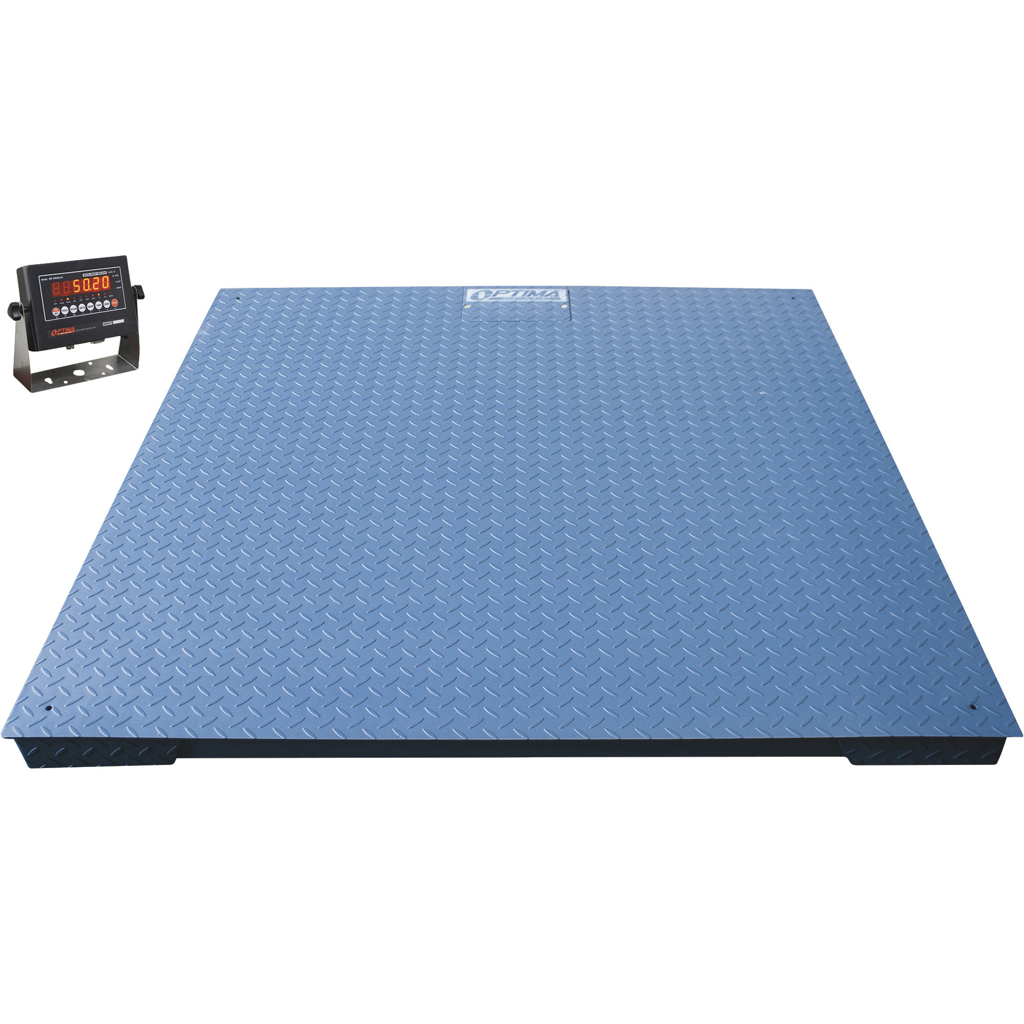 Optima Scale 48in. x 48in. Industrial Floor Scale, 5000-Lb. Weight Capacity, 1-lb. Display Increments, Model# OP-916-4X4-5K